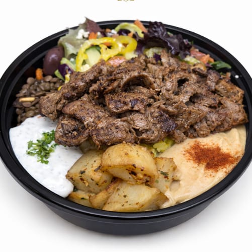 Lamb Gyros Protein Bowl.