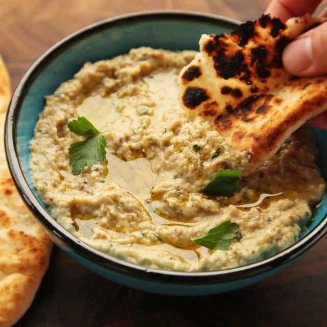 Baba Gannouj with Pita.