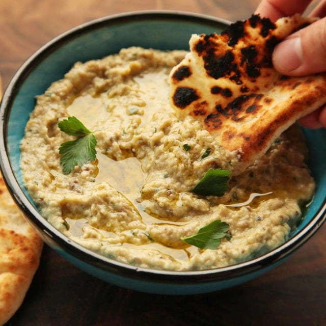 Baba Gannouj with Pita.