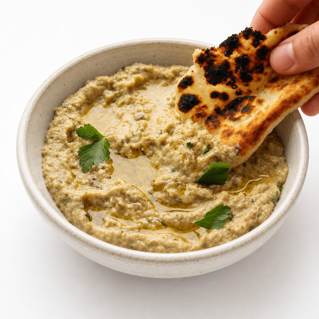 Baba Gannouj with Pita.