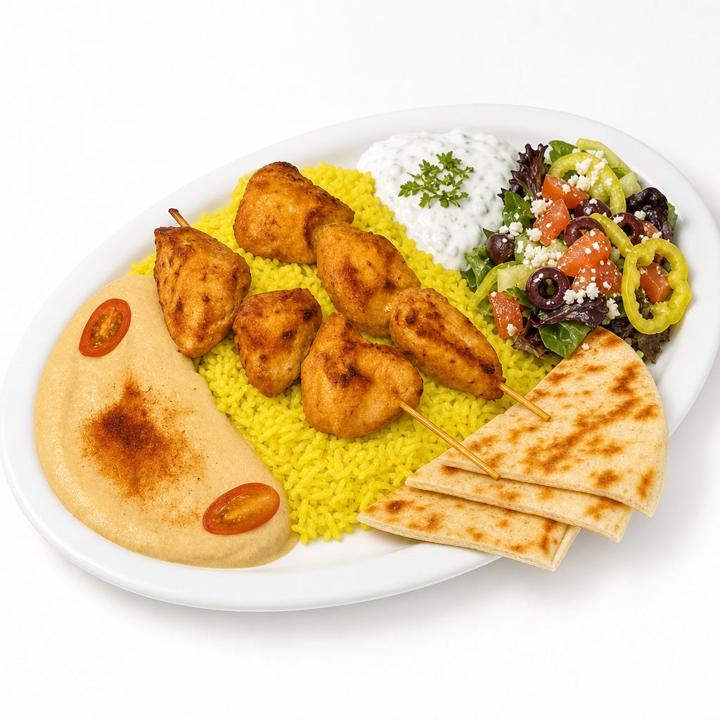 Chicken Kabob Dinner.
