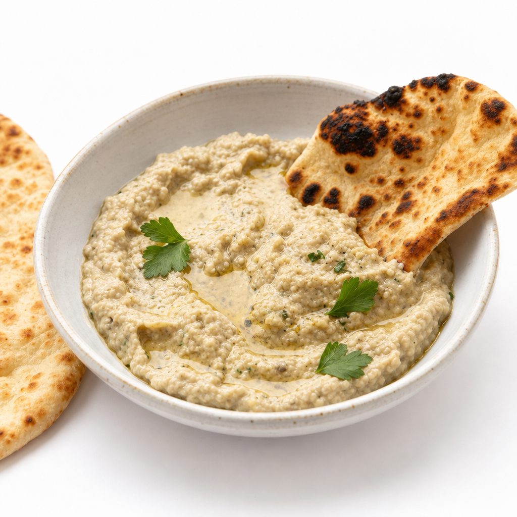 Baba Gannouj with Pita.