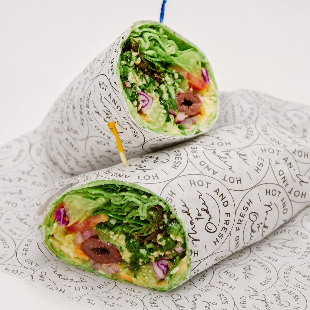 Mediterranean Vegan Wrap.