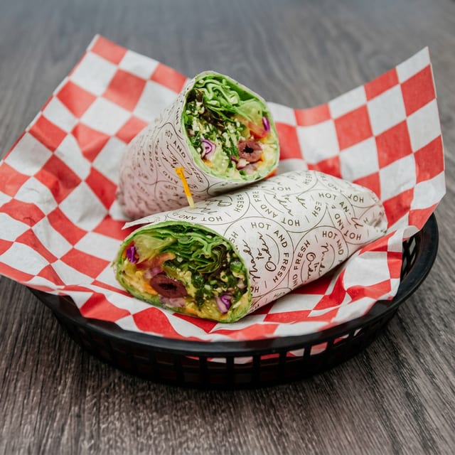 Mediterranean Vegan Wrap.